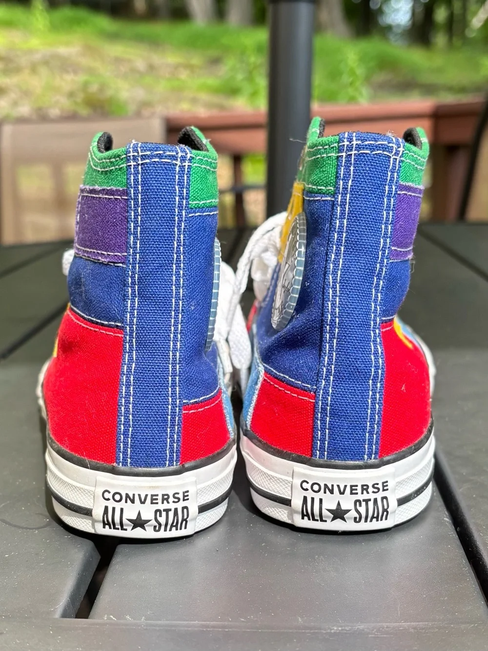 Converse Chuck Taylor All Star High Top Multicolor Patchwork Youth 3 NWOB